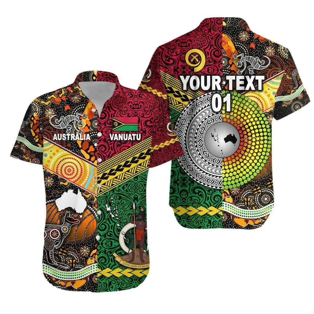 (Custom Personalised) Vanuatu And Australia Hawaiian Shirt Together Lt8_1