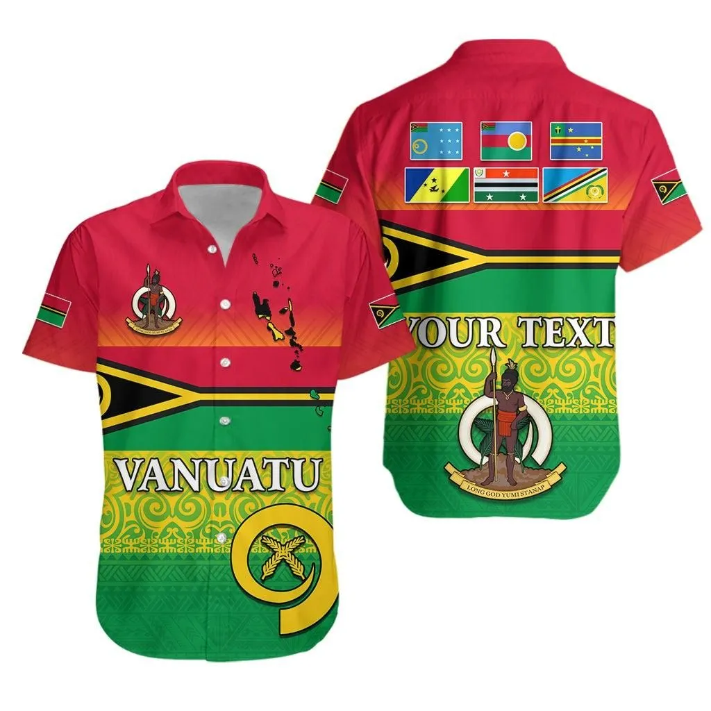 (Custom Personalised) Vanuatu Color Hawaiian Shirt Six Provinces And Map Lt13_1