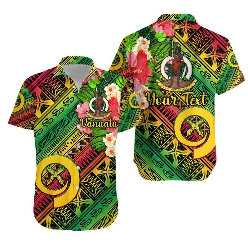 (Custom Personalised) Vanuatu Hawaiian Shirt Independence Be Proud Vanuatu Flag   Gradient Vibes Lt8_1