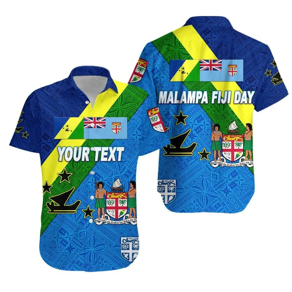 (Custom Personalised) Vanuatu Malampa And Fiji Day Hawaiian Shirt October 10 Lt8_1
