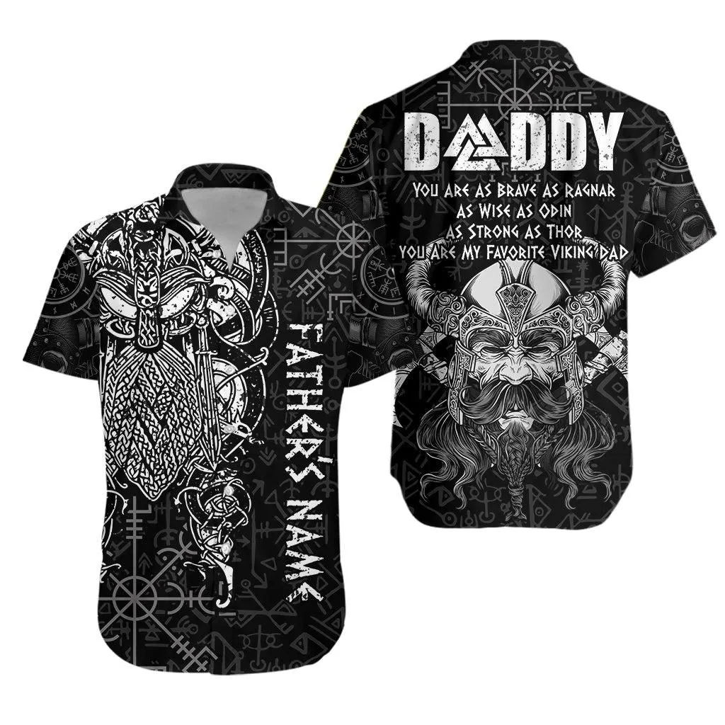(Custom Personalised) Vikings Dad Hawaiian Shirt Odin Runes Fathers Day Lt13_0