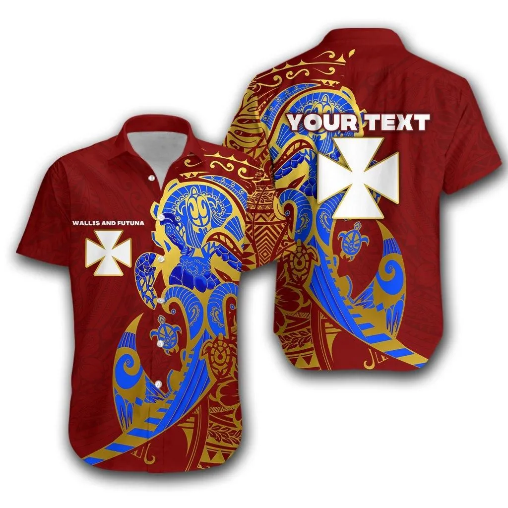 (Custom Personalised) Wallis And Futuna Hawaiian Shirt Polynesian Royal Style Lt16_1