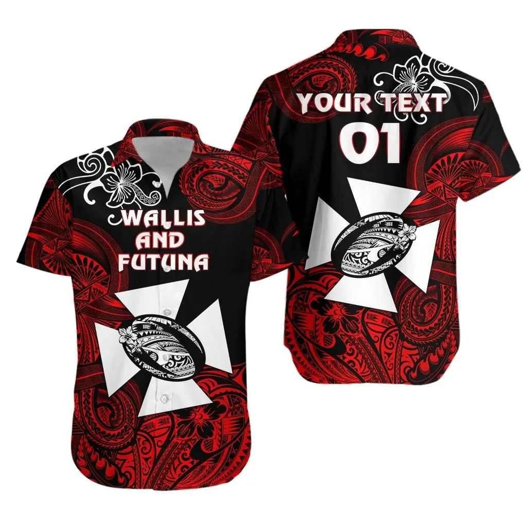 (Custom Personalised) Wallis And Futuna Polynesian Hawaiian Shirt Unique Style   Red Lt8_1