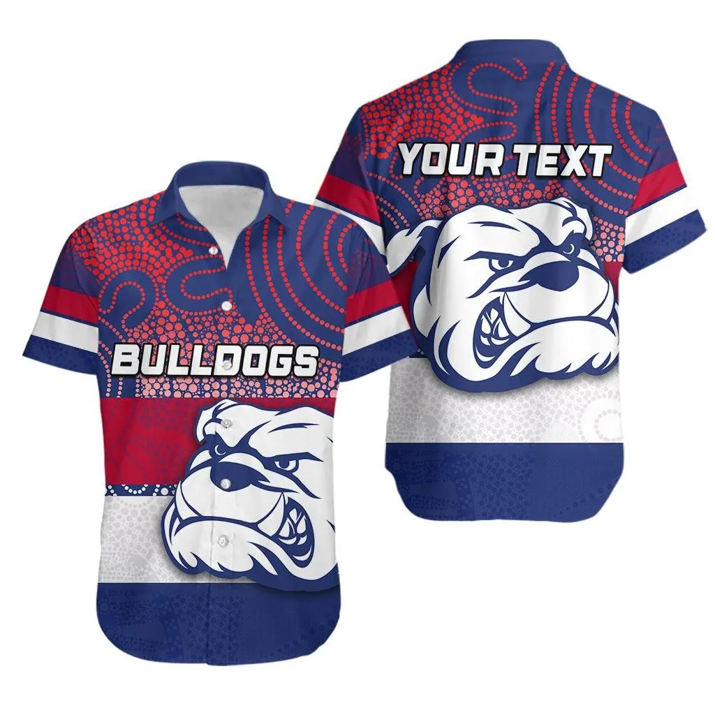 (Custom Personalised) Western Bulldogs Hawaiian Shirt Aboriginal Patterns Lt6_1