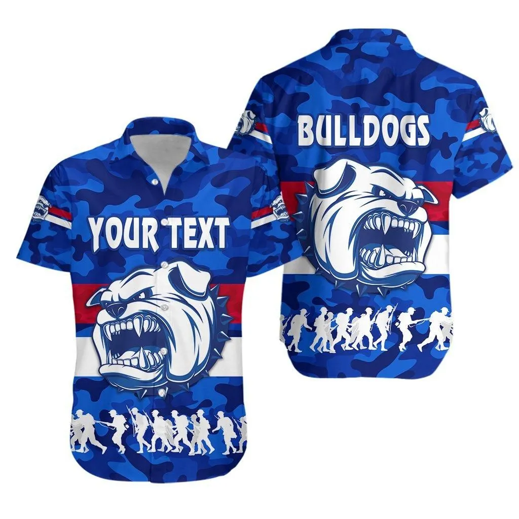 (Custom Personalised) Western Bulldogs Hawaiian Shirt Anzac Vibes_1