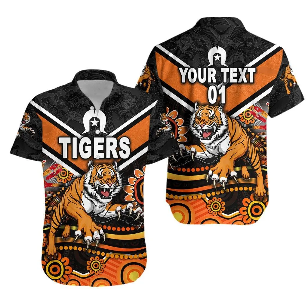 (Custom Personalised) Wests Tigers Hawaiian Shirt 2021 Naidoc, Custom Text And Number Lt8_1
