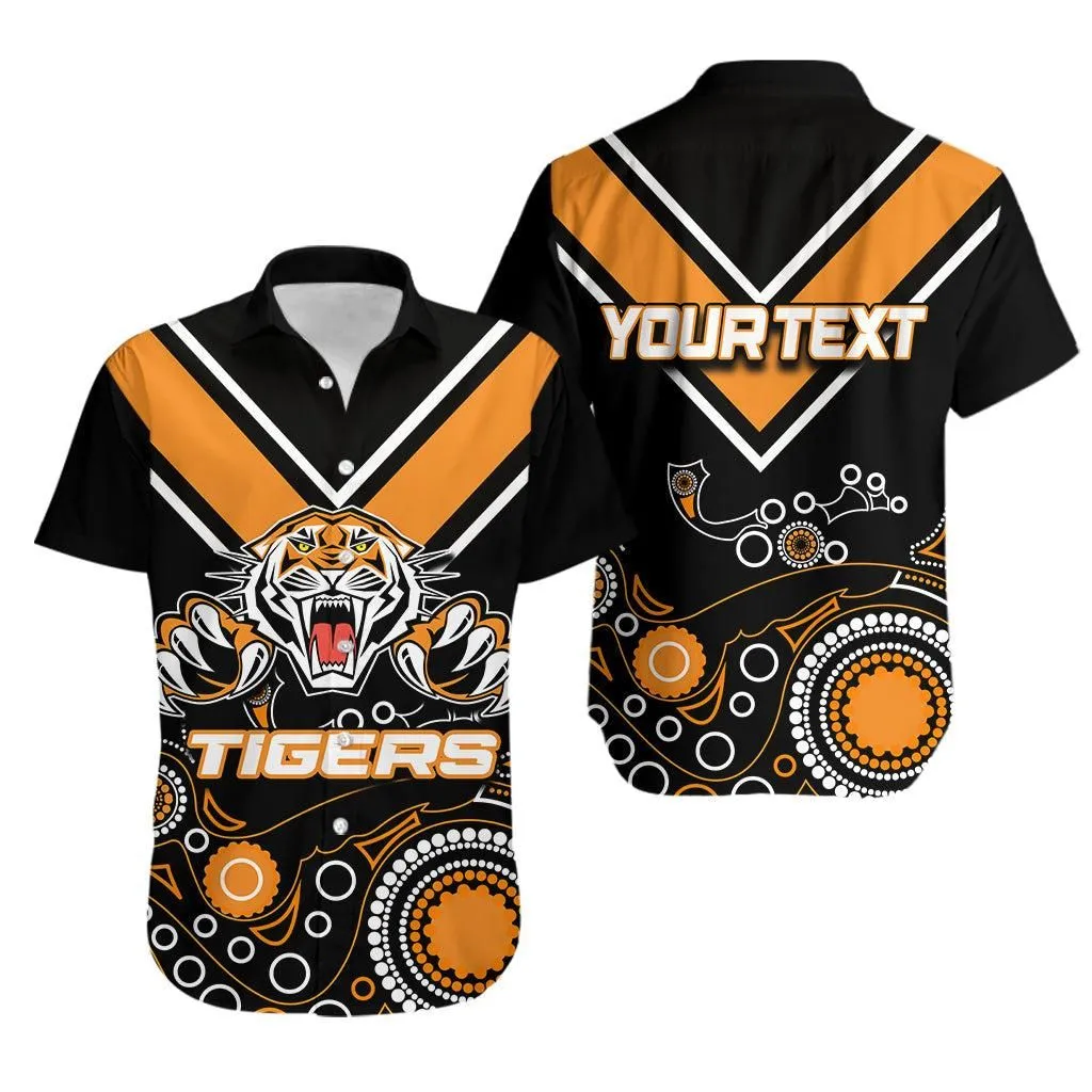 (Custom Personalised) Wests Tigers Hawaiian Shirt Aboriginal Symbol Lt6_1