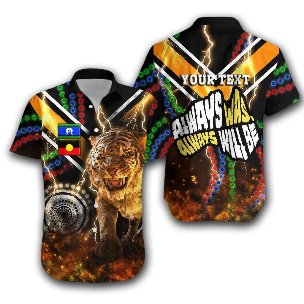 (Custom Personalised) Wests Tigers Naidoc Week Hawaiian Shirt Version Aboriginal Tiger 3D Lt16_1