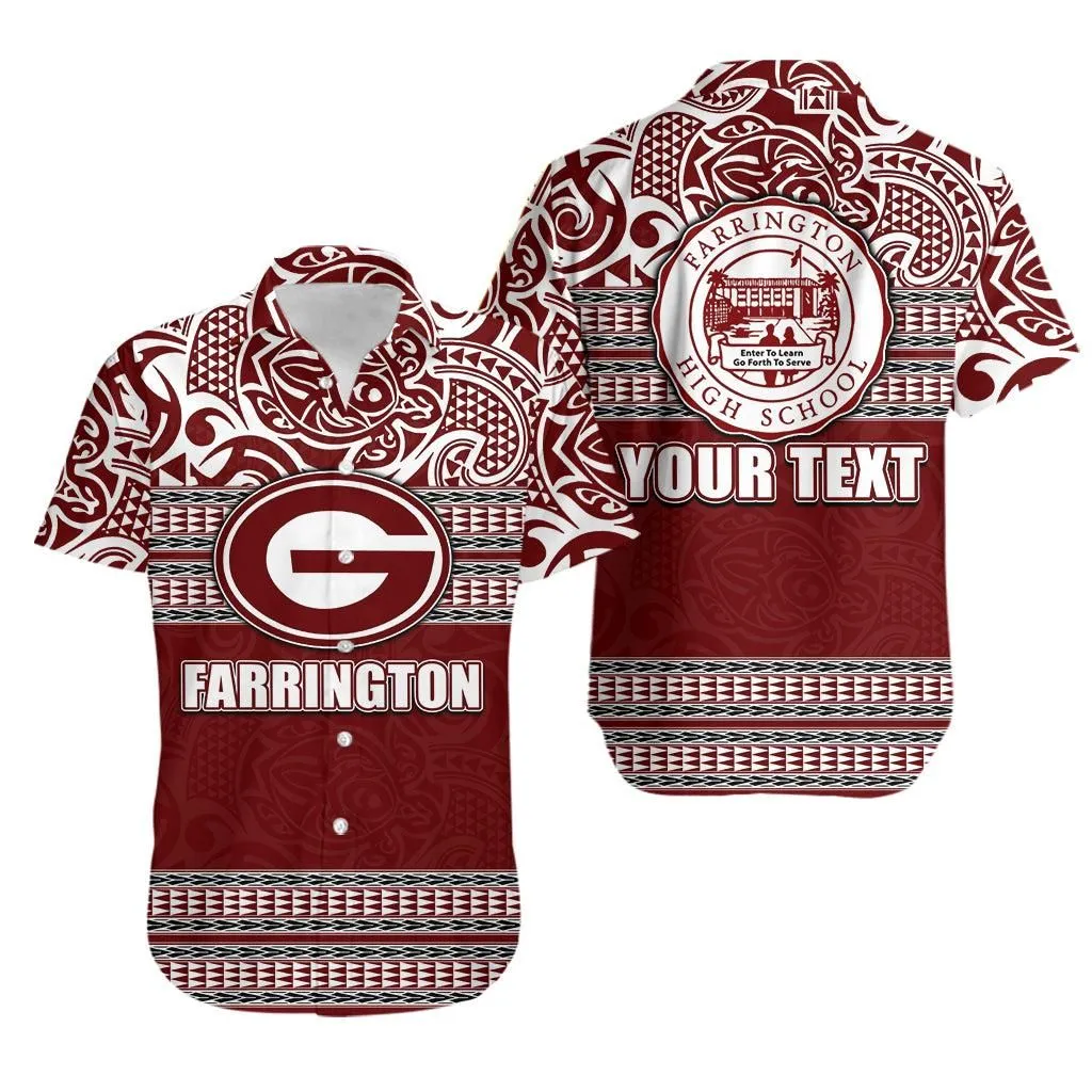 (Custom Personalised)Hawaii Farrington High School Hawaiian Shirt No1 Lt6_1
