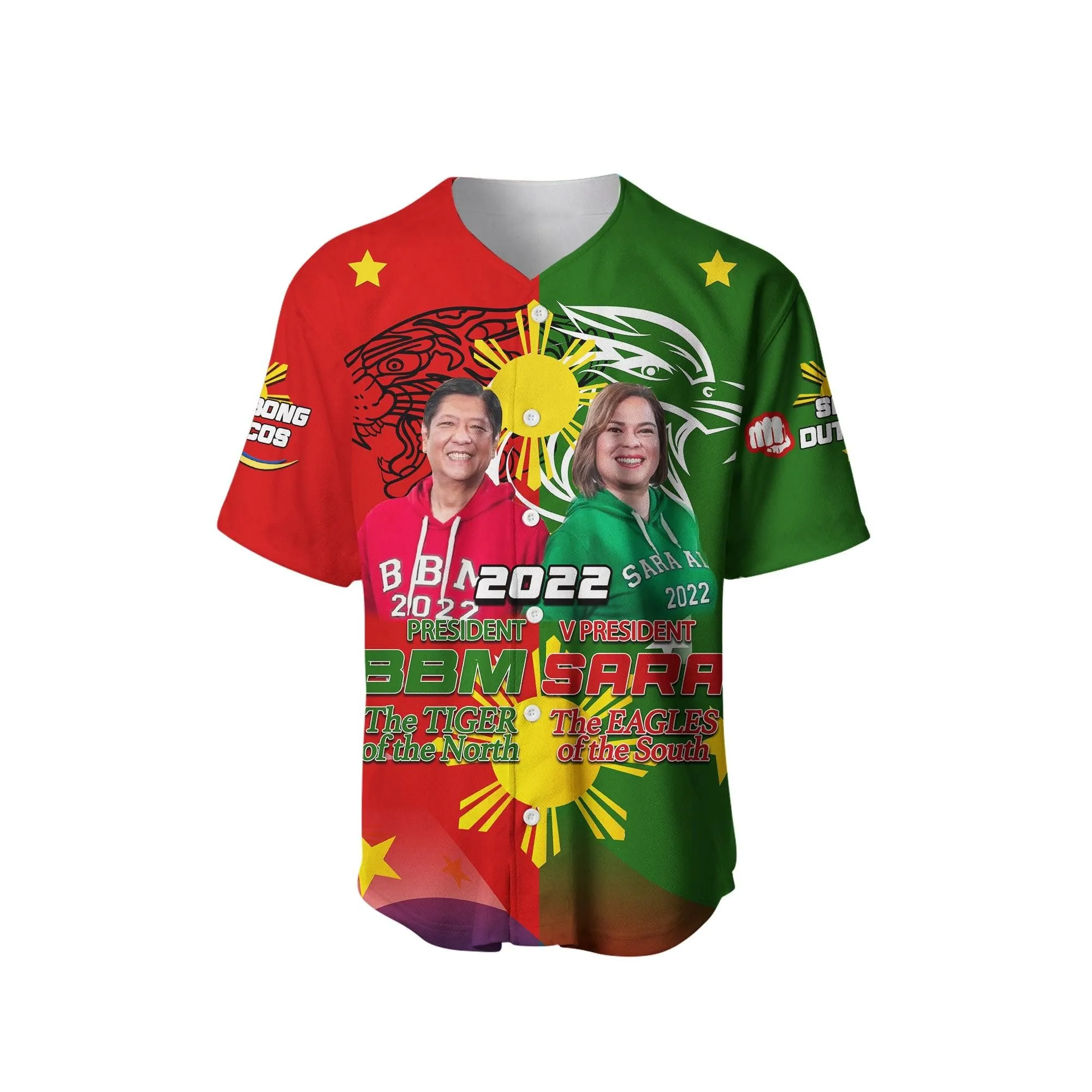 (Custom Personalised)Philippines Baseball Shirt Bbm And Sara 2022 Lt6_0