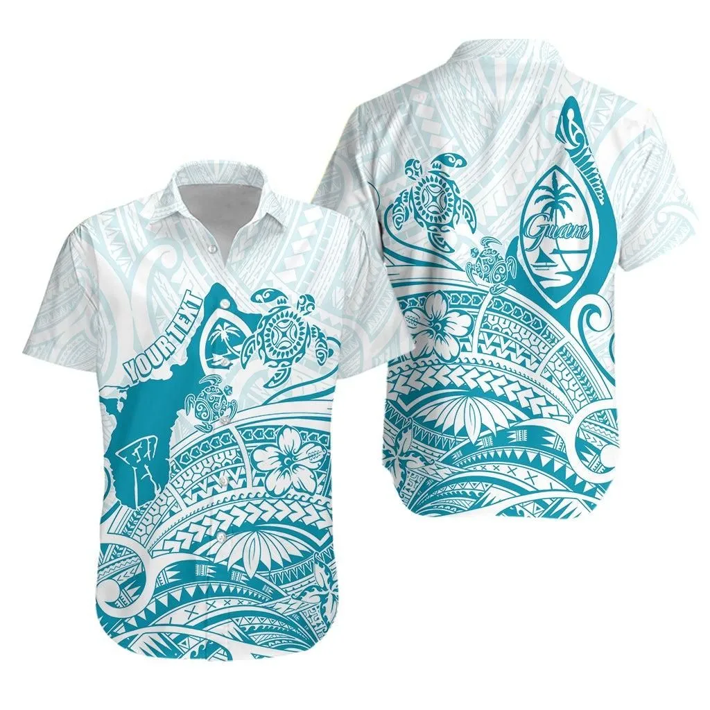 (Custom Personalized) Guam Hawaiian Shirt Ocean And Turtle Simple Style Lt7_0