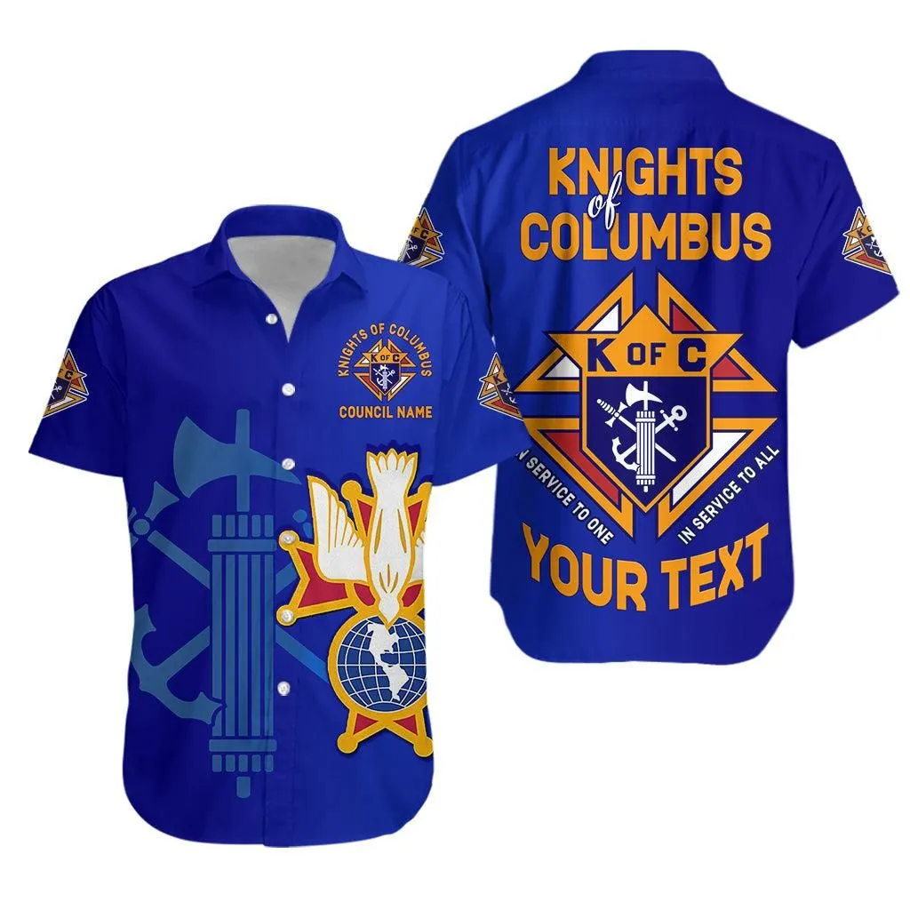 (Custom Text And Council) Knights Of Columbus Hawaiian Shirt Inspiration Blue Style Lt13_0