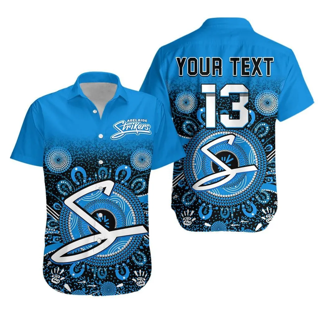 (Custom Text And Number) Adelaide Strikers Hawaiian Shirt Aboriginal Sunshine Lt13_0