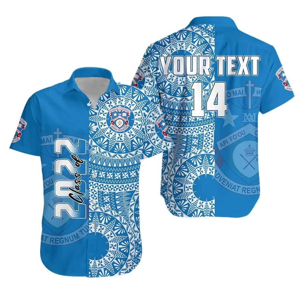 Custom Text And Number Apifoou Tonga College Hawaiian Shirt Class Of Year Tongan Ngatu Pattern Lt14_0