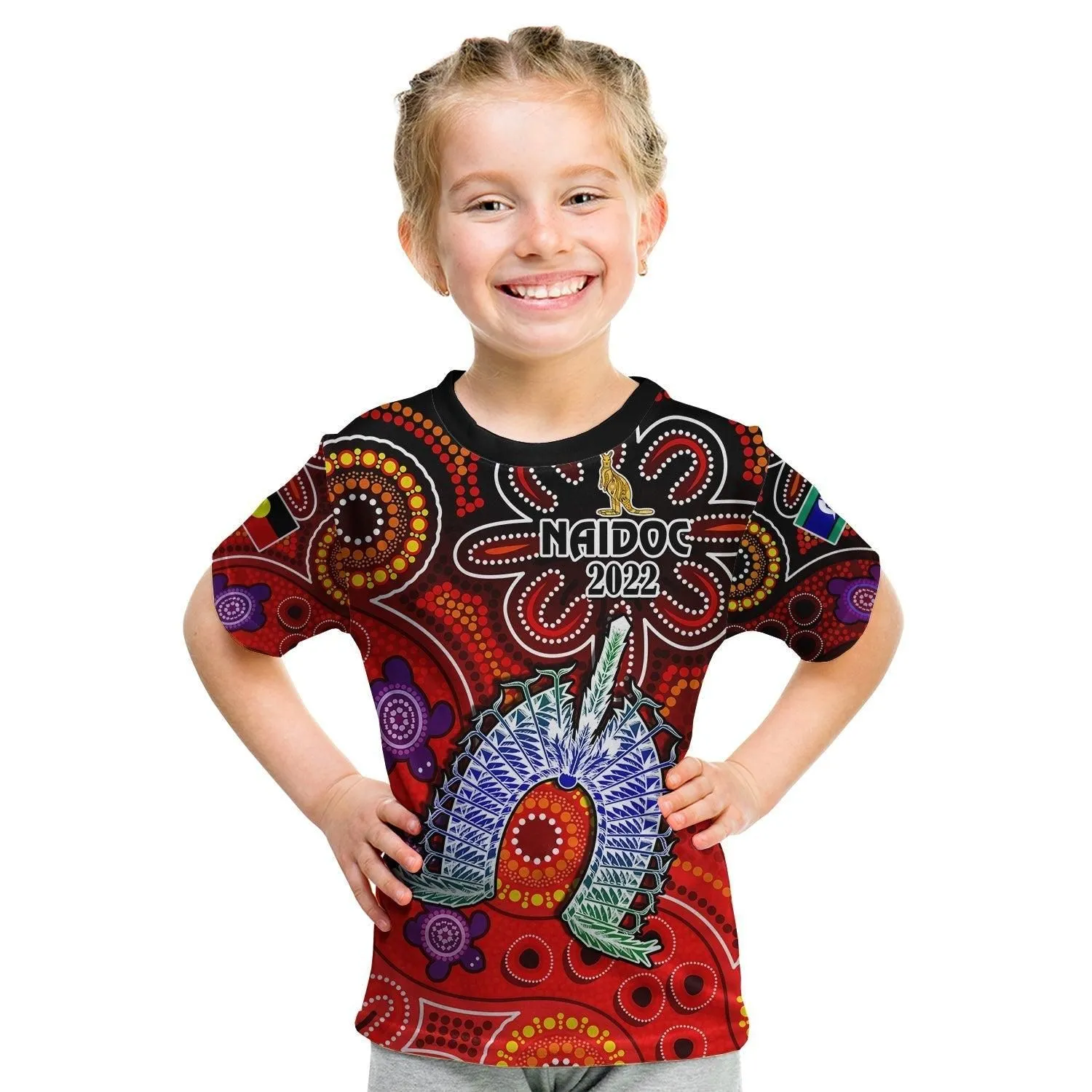 (Custom Text And Number) Australia Naidoc Week T Shirt Australian Aboriginal Dhari Kangaroo Artsy Style Lt14_3