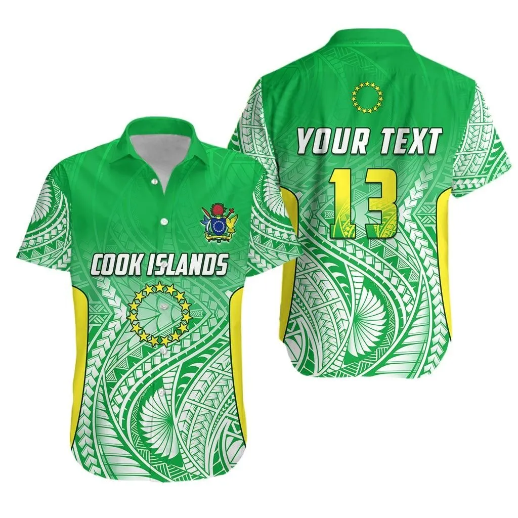 (Custom Text And Number) Cook Islands Hawaiian Shirt Pattern Be Unique Lt13_0