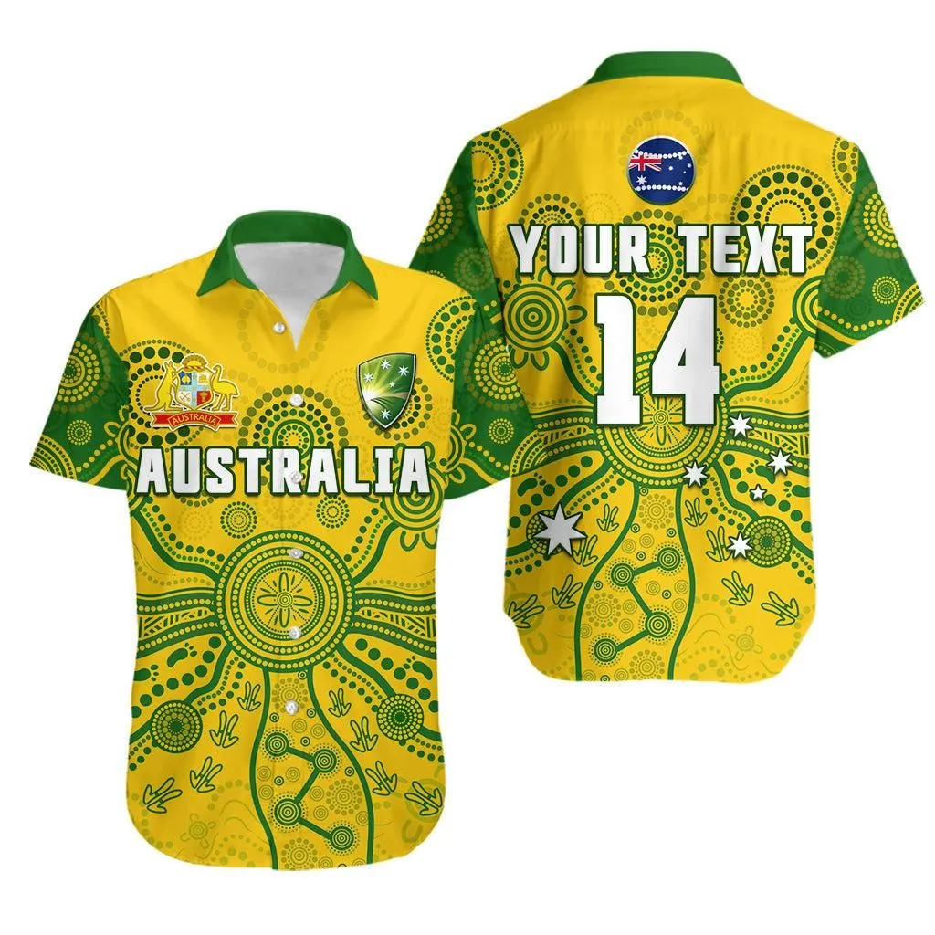 (Custom Text And Number) Cricket Australia Hawaiian Shirt Aussie 2022 Indigenous Special Version Lt14_0