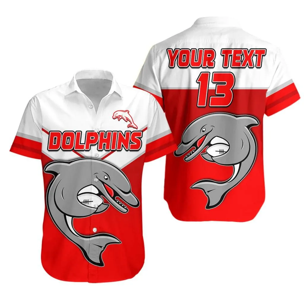 (Custom Text And Number) Dolphins Rugby Hawaiian Shirt Simple Style New History Lt13_0