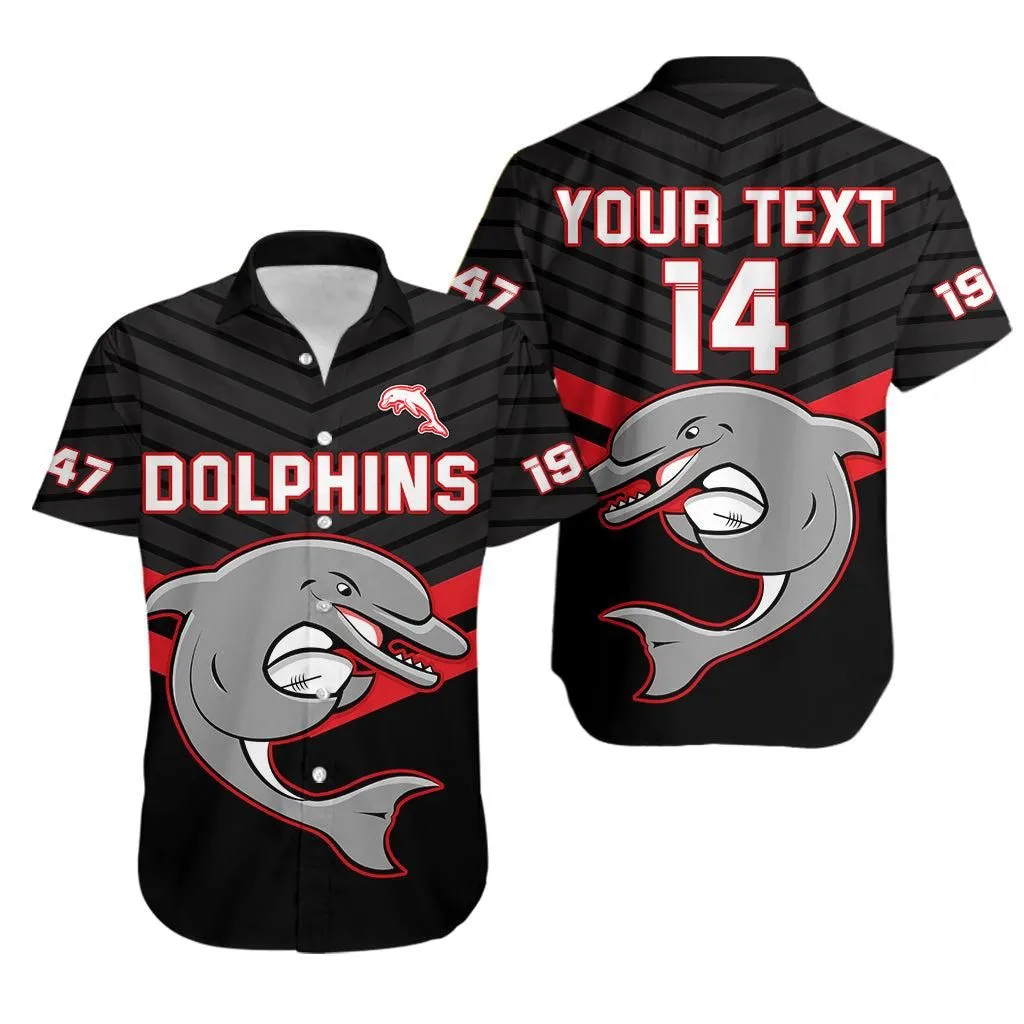 Custom Text And Number Dolphins Rugby Hawaiian Shirt Sporty Style Ver03 Lt14_0