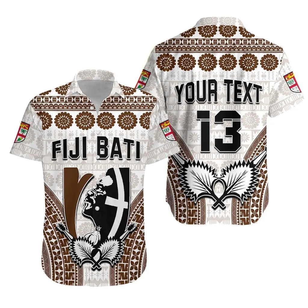 Custom Text And Number Fiji Rugby Bati Hawaiian Shirt Proud Tapa Pattern Lt13_0