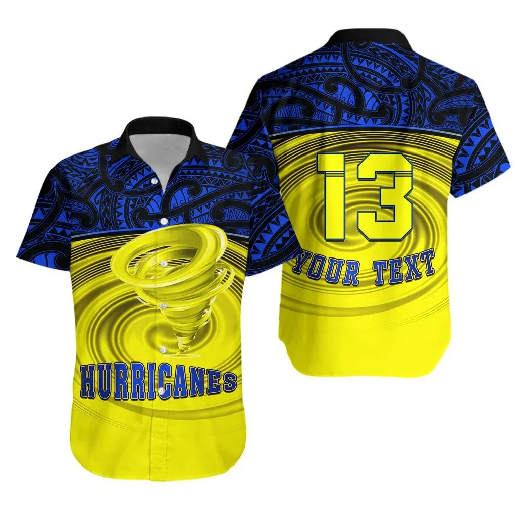 (Custom Text And Number) Hurricanes Rugby Hawaiian Shirt Super Maori New Zealand Lt13_0
