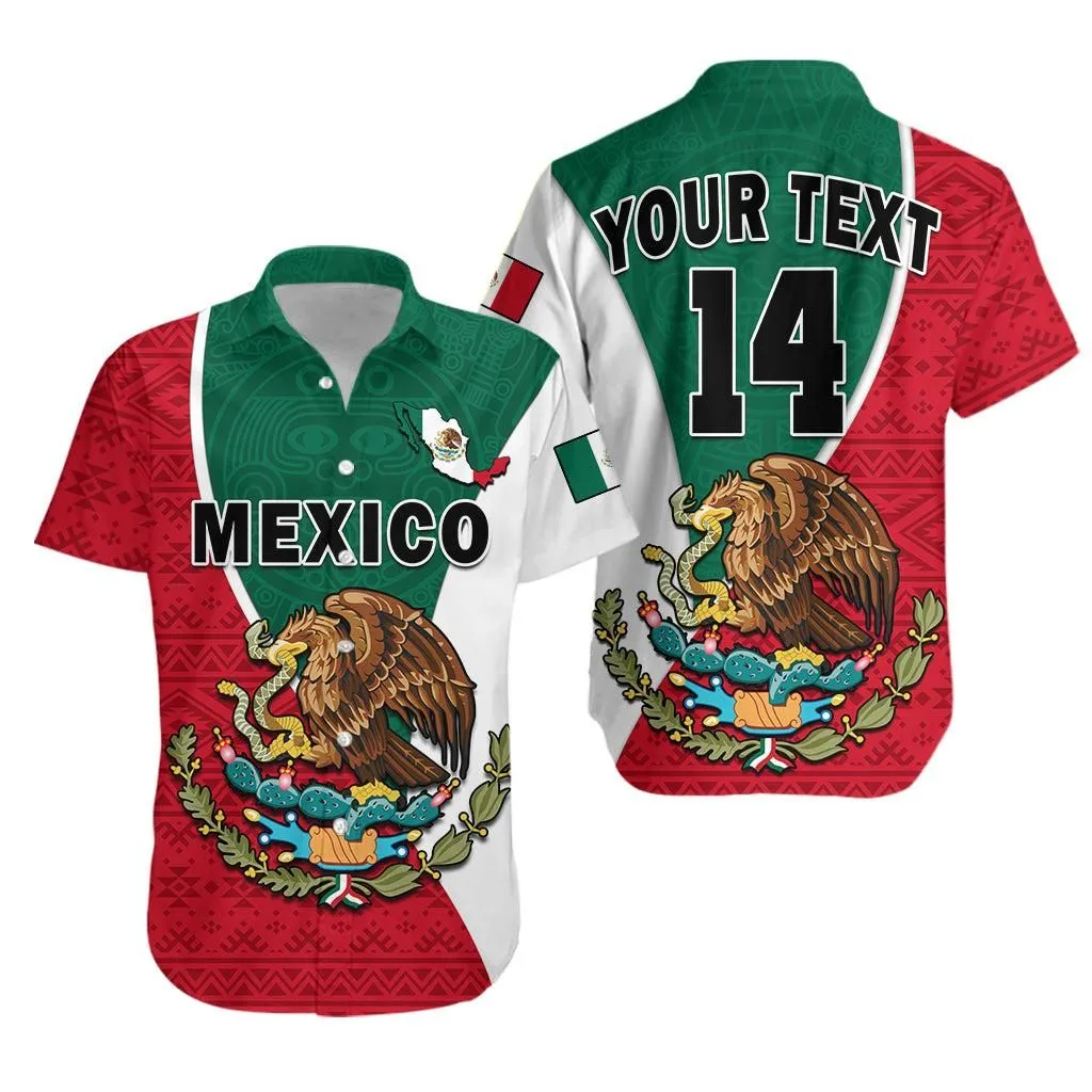 (Custom Text And Number) Mexico Hawaiian Shirt Mexican Aztec Pattern Lt14_0