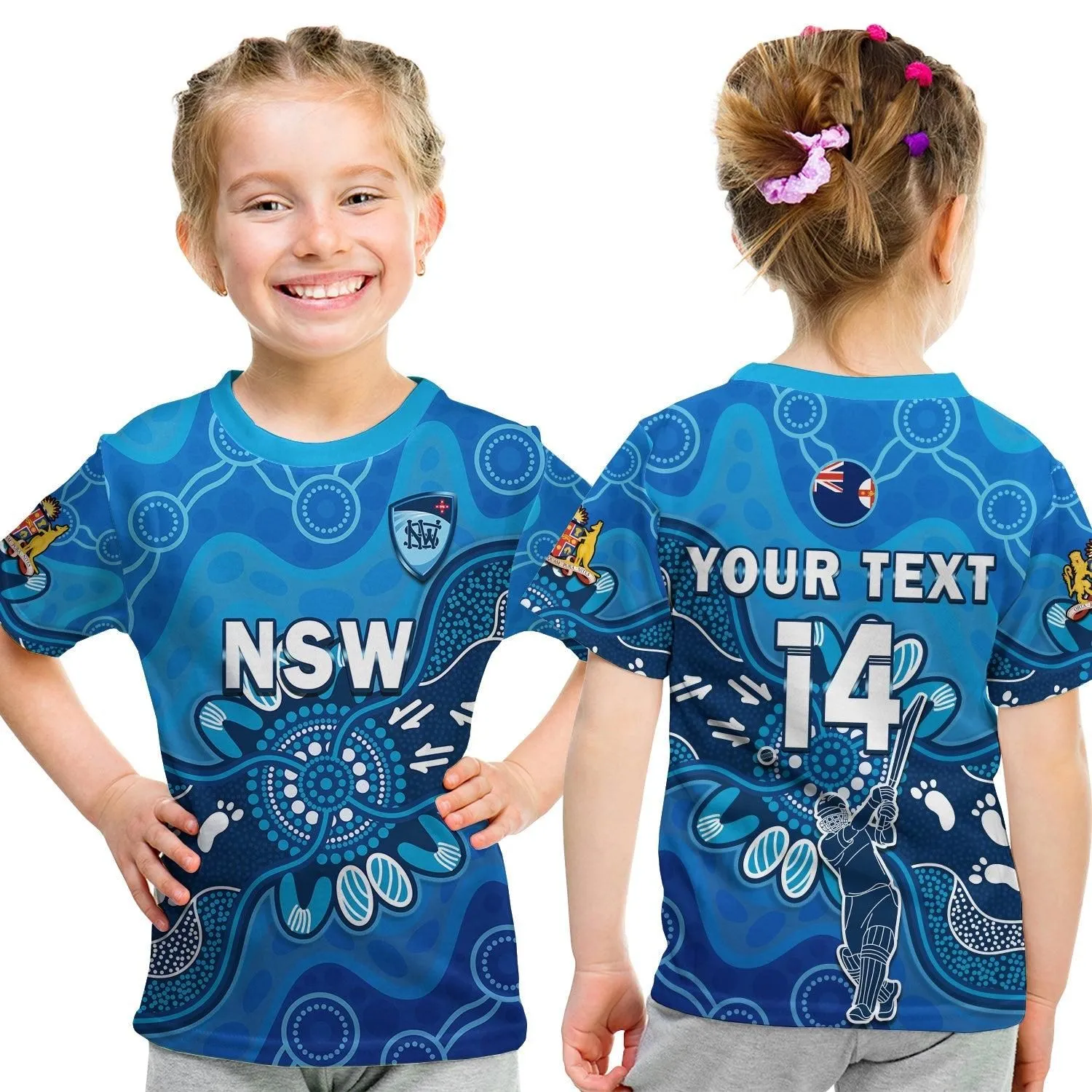 (Custom Text And Number) New South Wales Cricket T Shirt Nsw 2022 Aboriginal Art Lt14_2