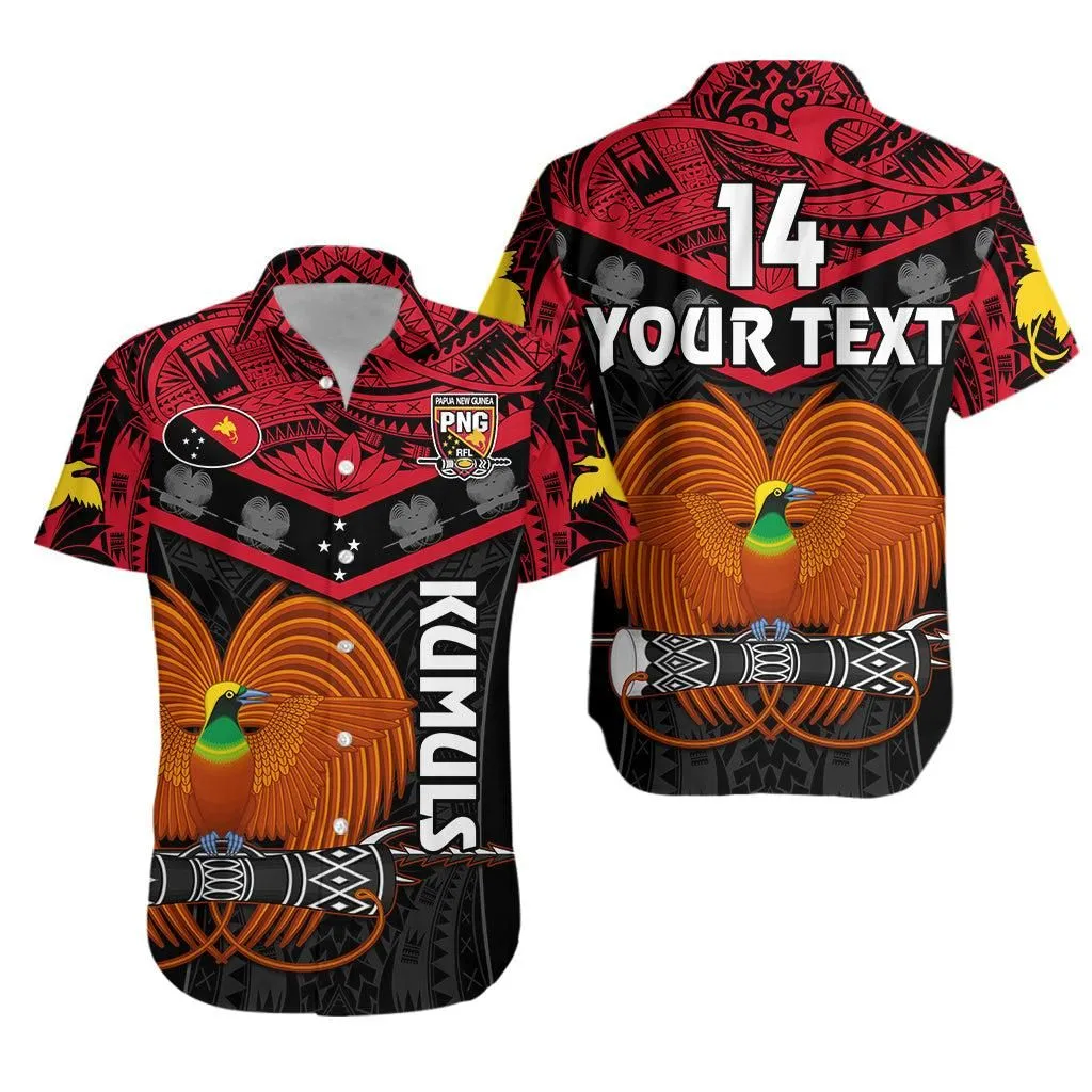 Custom Text And Number Papua New Guinea Rugby Hawaiian Shirt Png Kumuls Bird Of Paradise Black Lt14_0