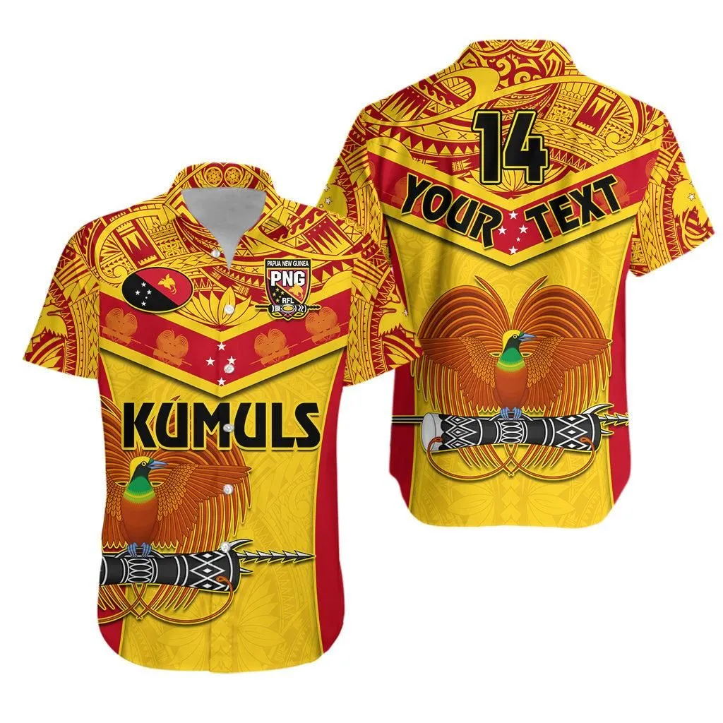 Custom Text And Number Papua New Guinea Rugby Hawaiian Shirt Png Kumuls Bird Of Paradise Yellow Lt14_0
