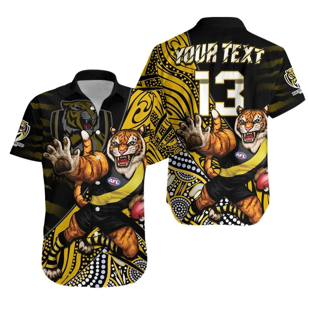(Custom Text And Number) Richmond Football Hawaiian Shirt Aboriginal Go The Tigers Mascot Lt13_0