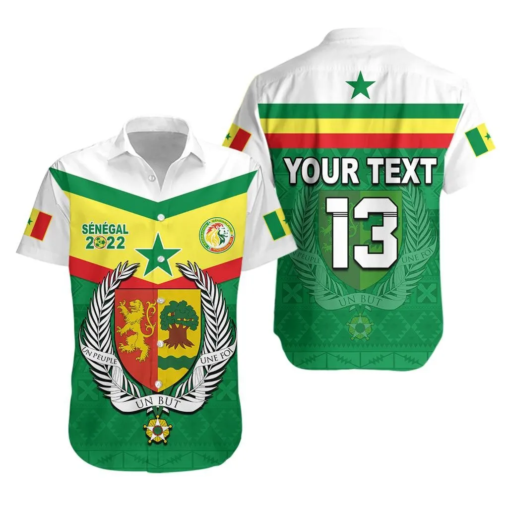 (Custom Text And Number) Senegal 2022 Sporty Hawaiian Shirt Lions Of Teranga Proud Football Lt13_0