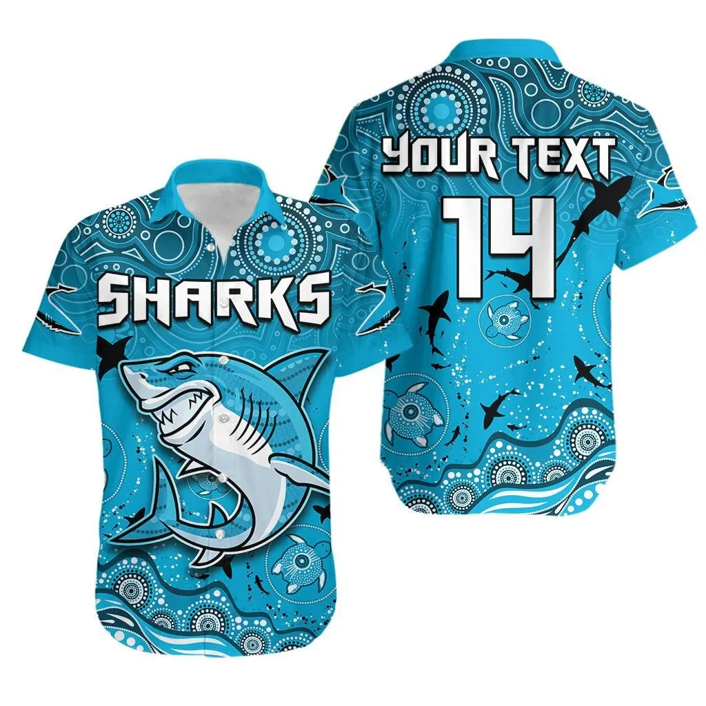 (Custom Text And Number) Sharks Rugby Hawaiian Shirt Go Sharkies Aboriginal Special Version Lt14_0