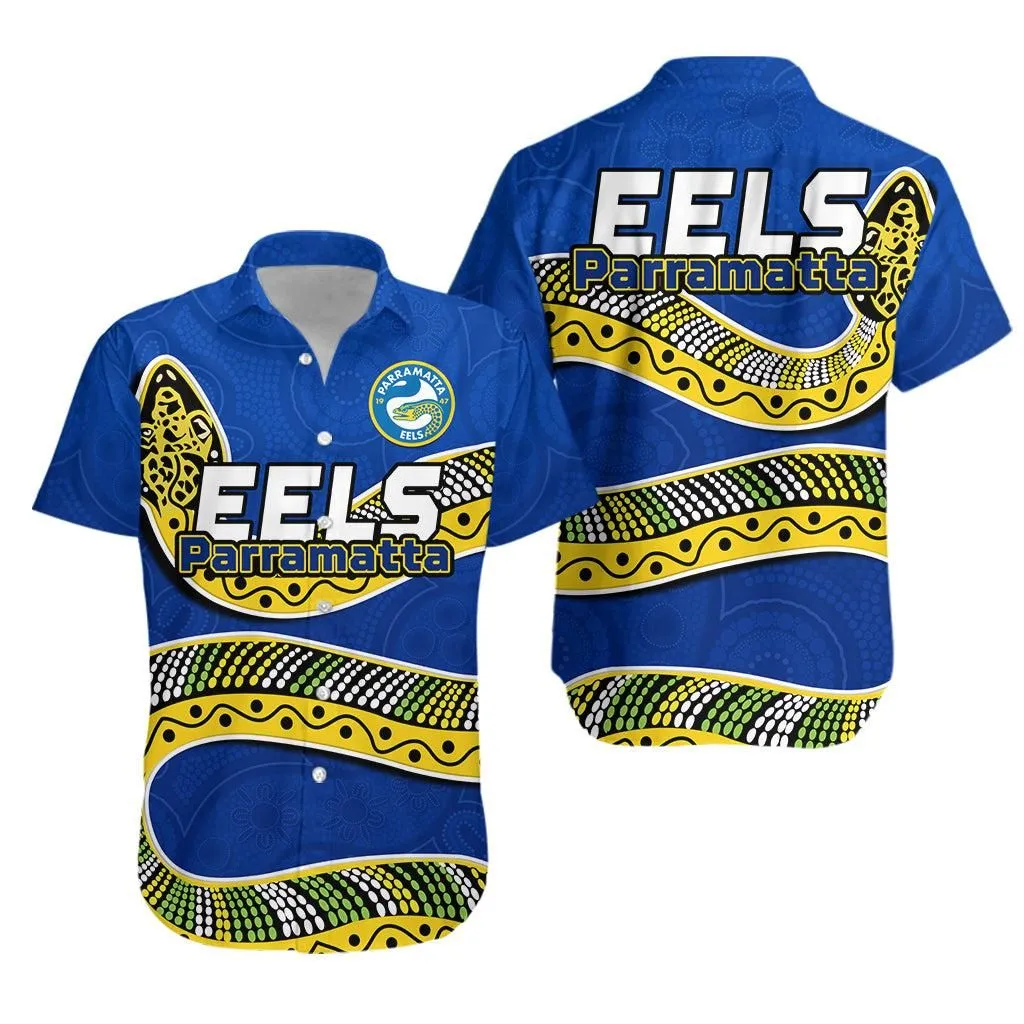 Eels Rugby Hawaiian Shirt Aboriginal Art Simple Style Lt14_0