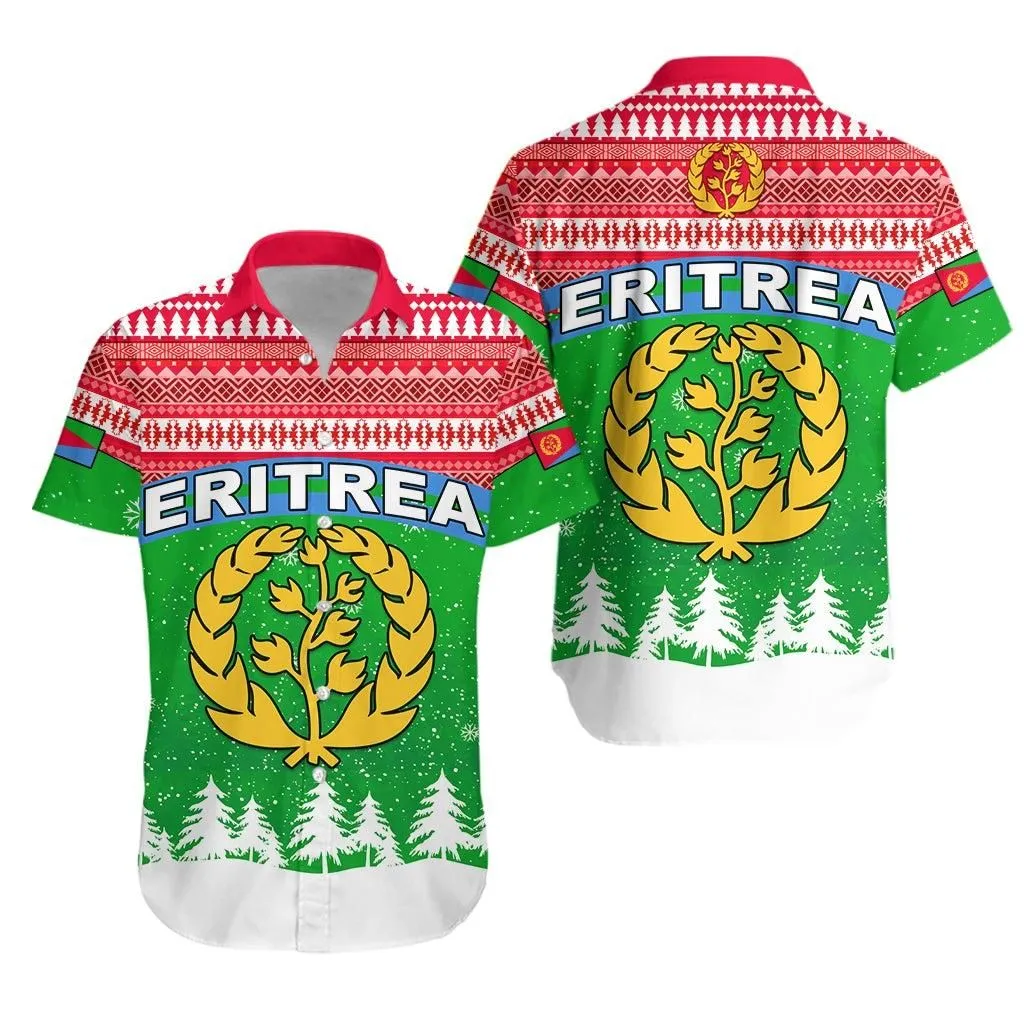 Eritrea Hawaiian Shirt Merry Christmas Mix African Pattern Lt13_0