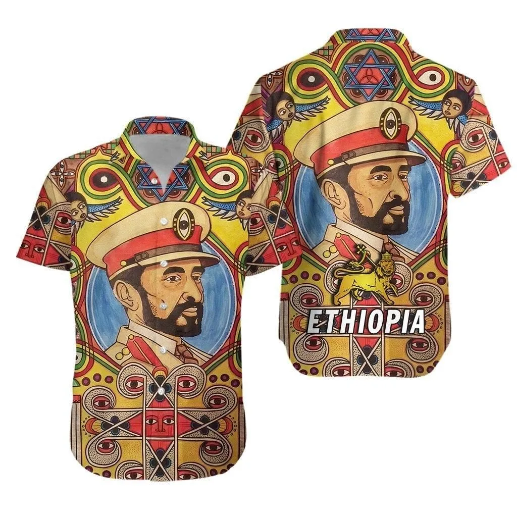 Ethiopia Hawaiian Shirt Haile Selassie I Lt13_1