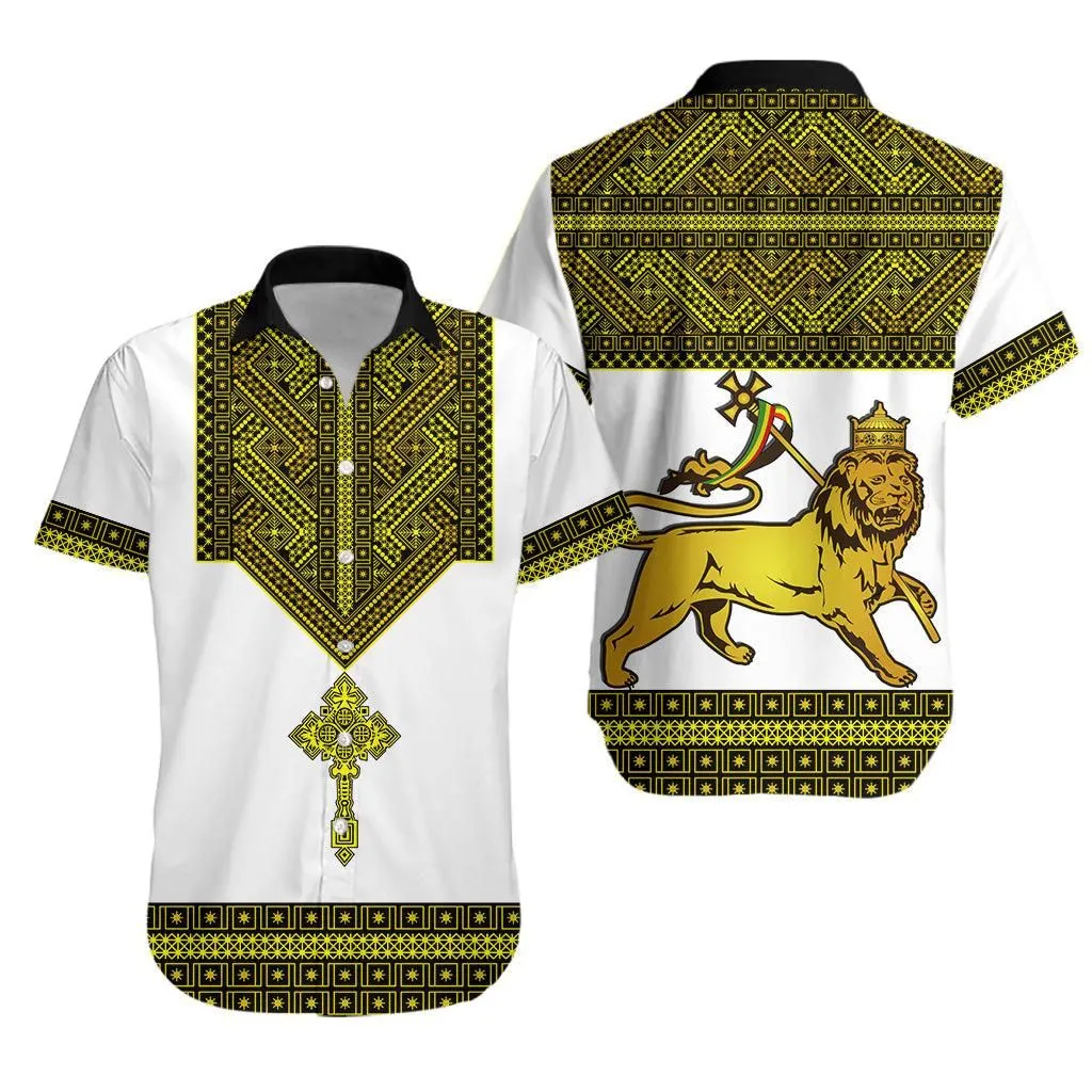 Ethiopia Tibeb Hawaiian Shirt Royal Ethiopian Cross Lt13_0