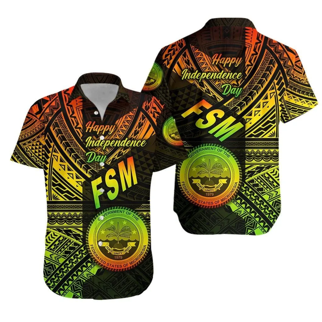 Federated States Of Micronesia Hawaiian Shirt Fsm Happy Independence Day Original Vibes   Reggae Lt8_1