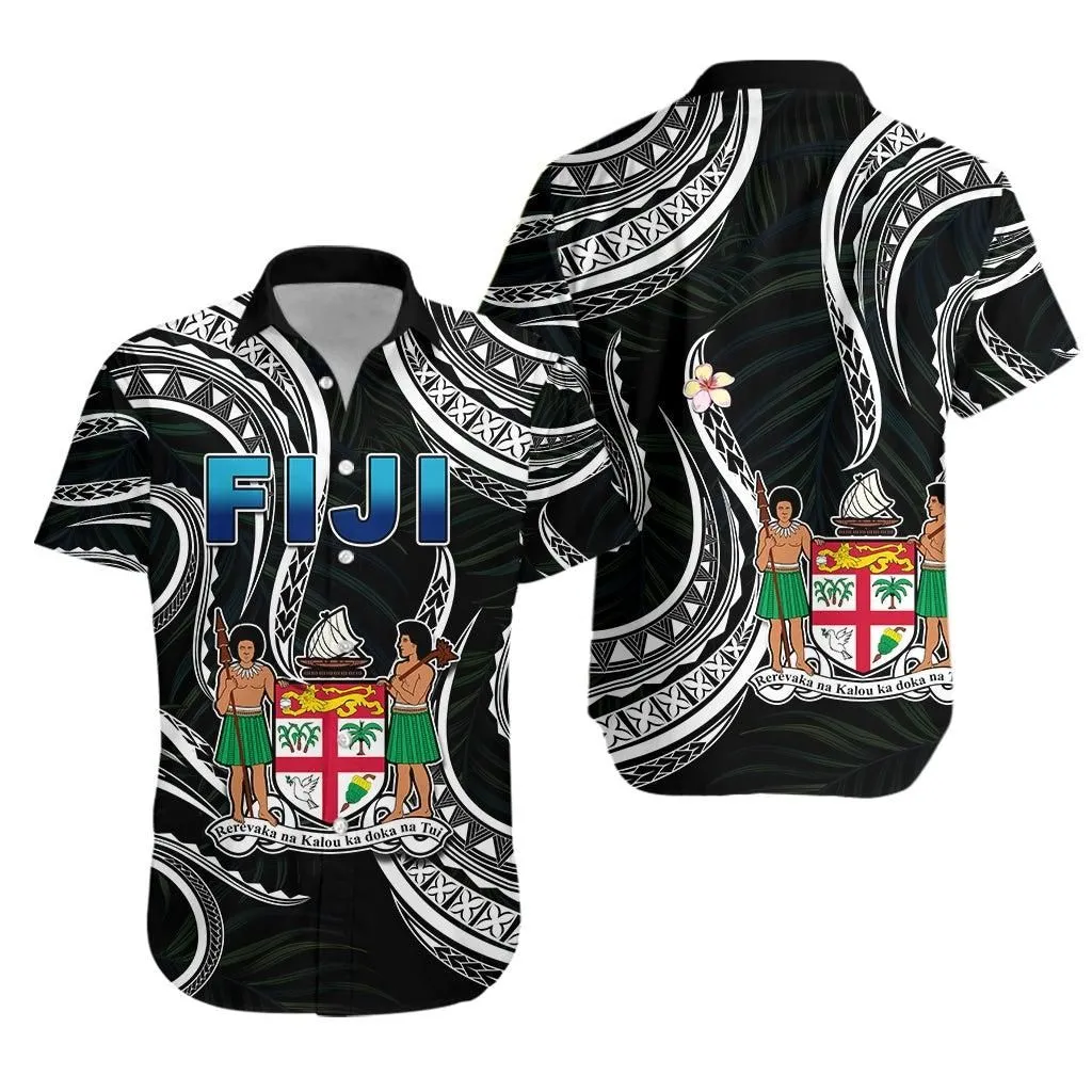 Fiji Coat Of Arms Hawaiian Shirt Polynesian Mix Coconut Pattern Lt13_1