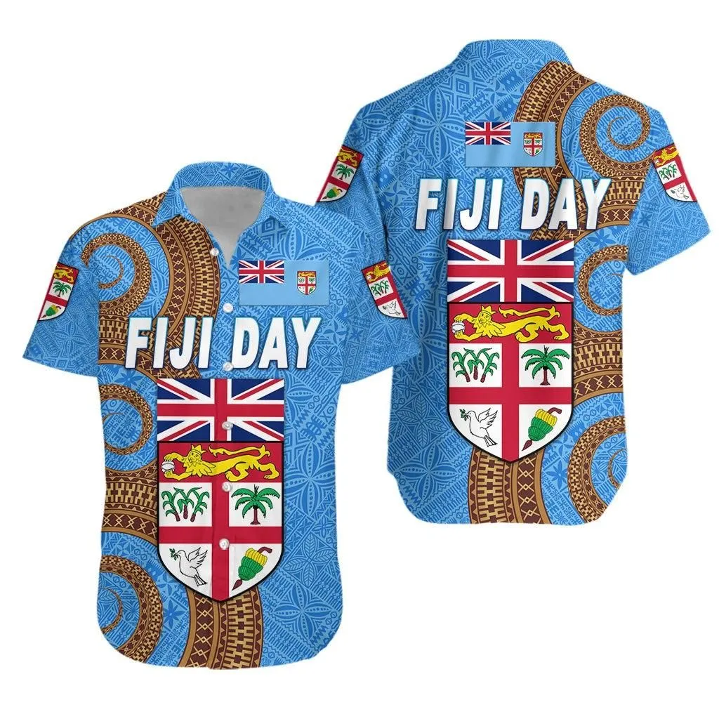 Fiji Day Hawaiian Shirt Independence Anniversary Simple Style Lt8_1