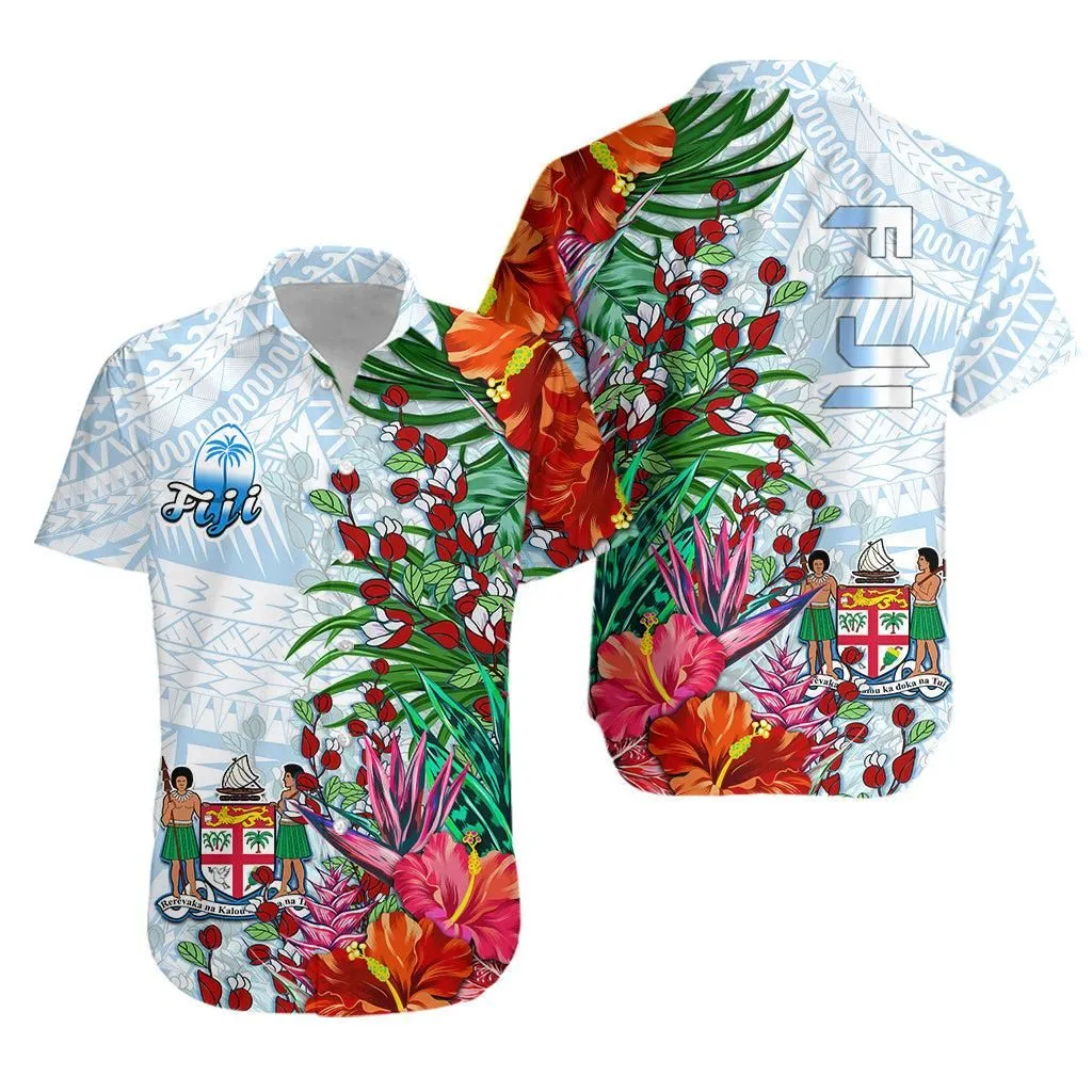 Fiji Hawaiian Shirt Proud Fijian Tapa Mix Tagimoucia Flowers Lt13_0