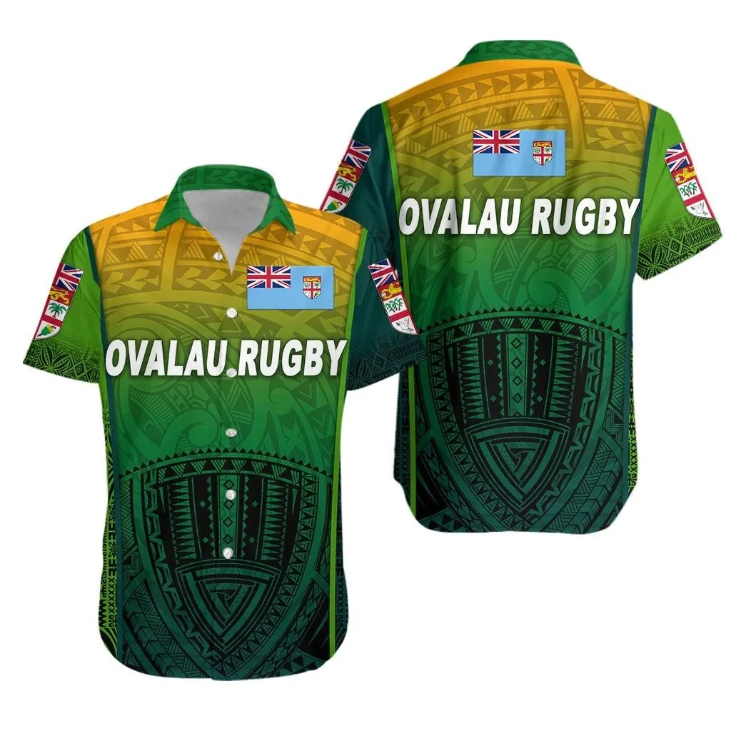 Fiji Ovalau Rugby Hawaiian Shirt Light Green Style Lt8_1