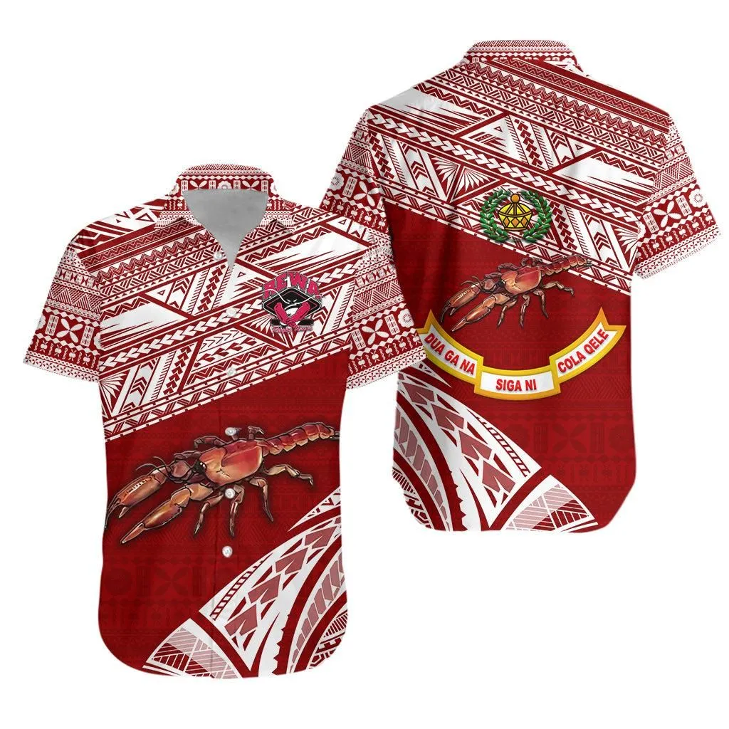 Fiji Rewa Rugby Union Hawaiian Shirt Special Version   Red Lt8_1