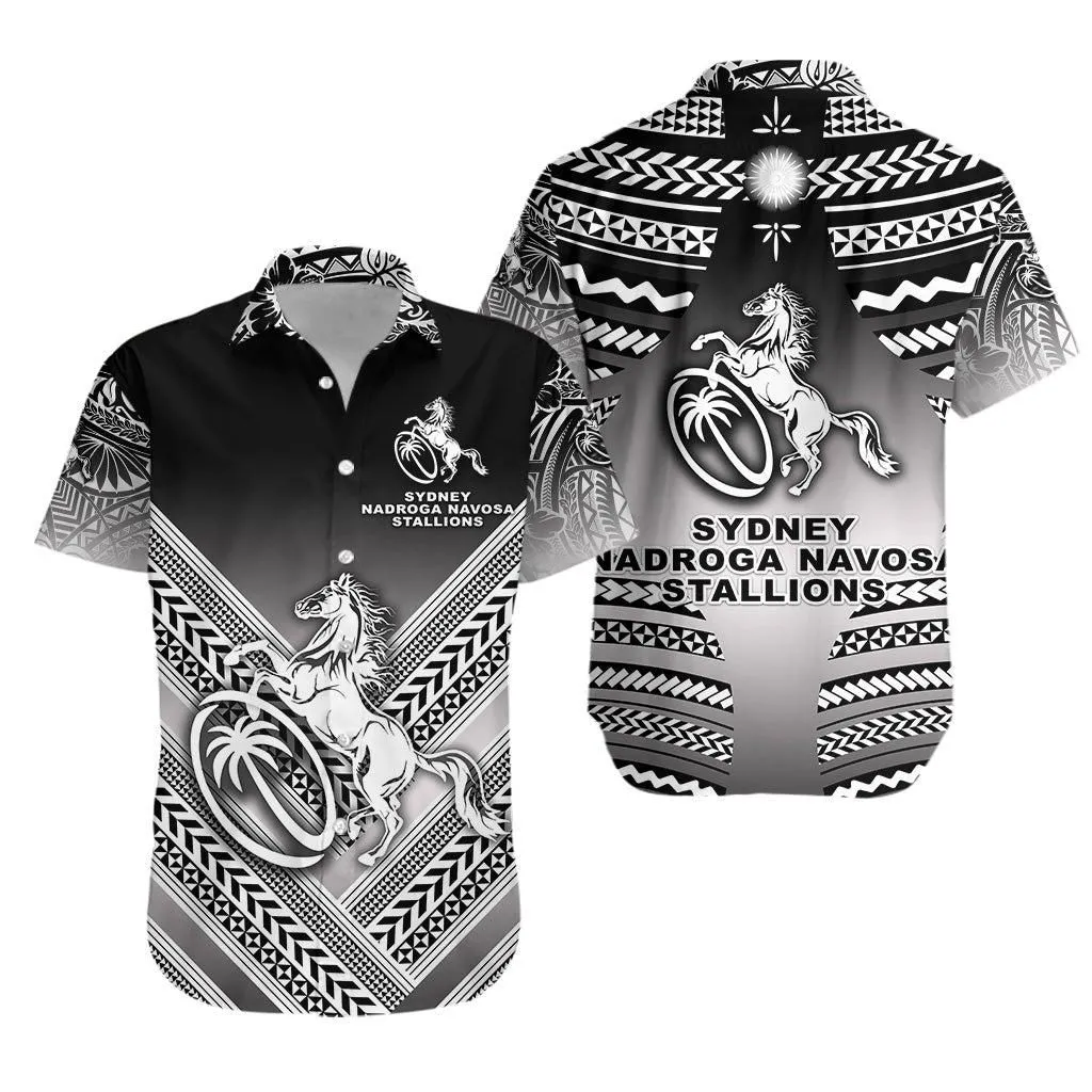 Fiji Rugby Hawaiian Shirt Sydney Nadroga Navosa Stallions Creative Style   Gradient Black Lt8_1