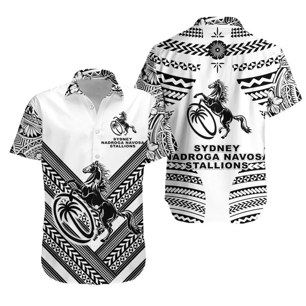 Fiji Rugby Hawaiian Shirt Sydney Nadroga Navosa Stallions Creative Style   White Lt8_1