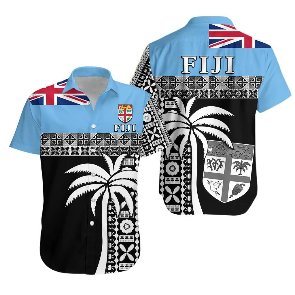 Fiji Tapa Pattern Hawaiian Shirt Coconut Tree Lt13_0