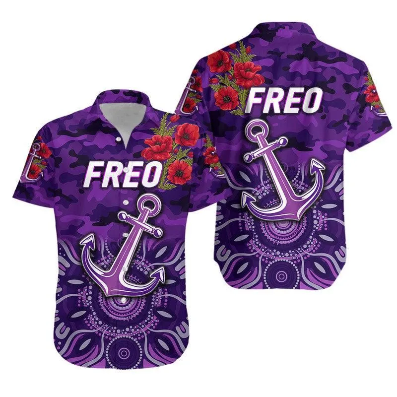 Fremantle Dockers Anzac Hawaiian Shirt Freo Indigenous Vibes Lt8_1