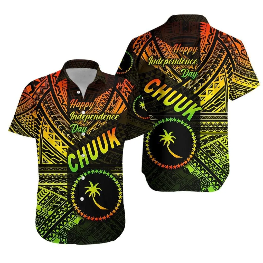 Fsm Chuuk Hawaiian Shirt Happy Independence Day Original Vibes   Reggae Lt8_1