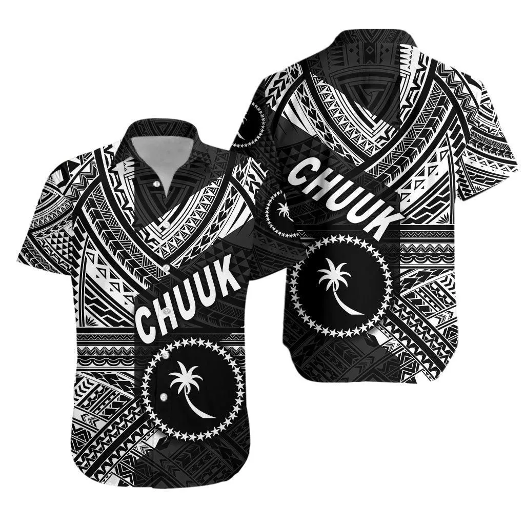 Fsm Chuuk Hawaiian Shirt Original Style   Black Lt8_1