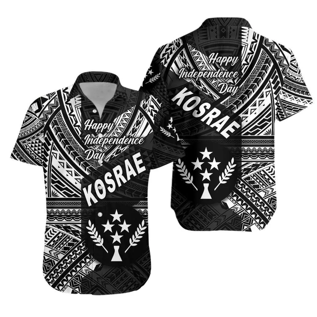 Fsm Kosrae Hawaiian Shirt Happy Independence Day Original Vibes   Black Lt8_1