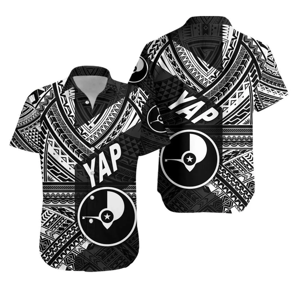 Fsm Yap Hawaiian Shirt Original Style   Black Lt8_1